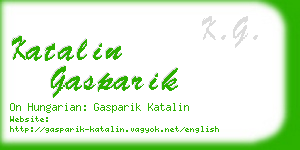 katalin gasparik business card